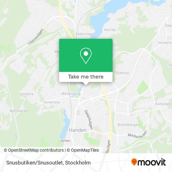 Snusbutiken/Snusoutlet map