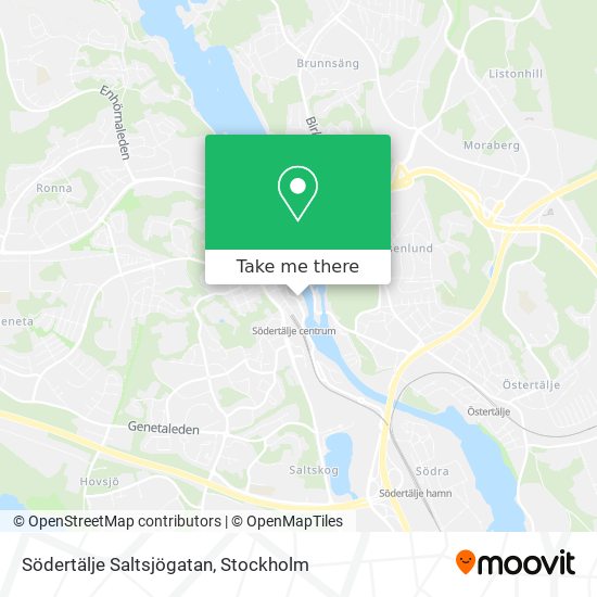 Södertälje Saltsjögatan map