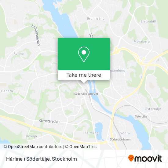 Hårfine i Södertälje map