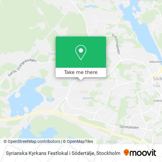 Syrianska Kyrkans Festlokal i Södertälje map