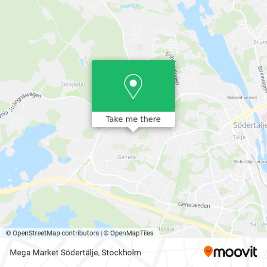 Mega Market Södertälje map