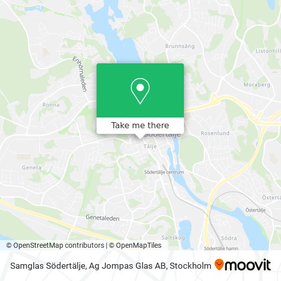 Samglas Södertälje, Ag Jompas Glas AB map