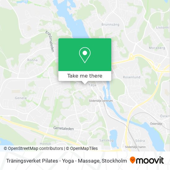 Träningsverket Pilates - Yoga - Massage map