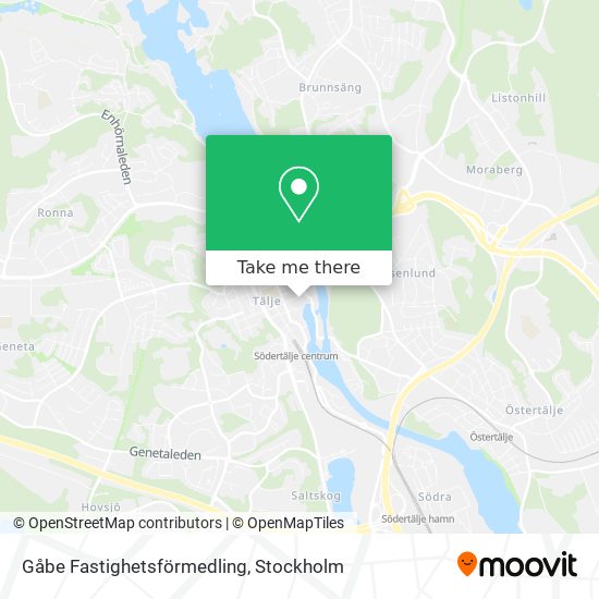 Gåbe Fastighetsförmedling map