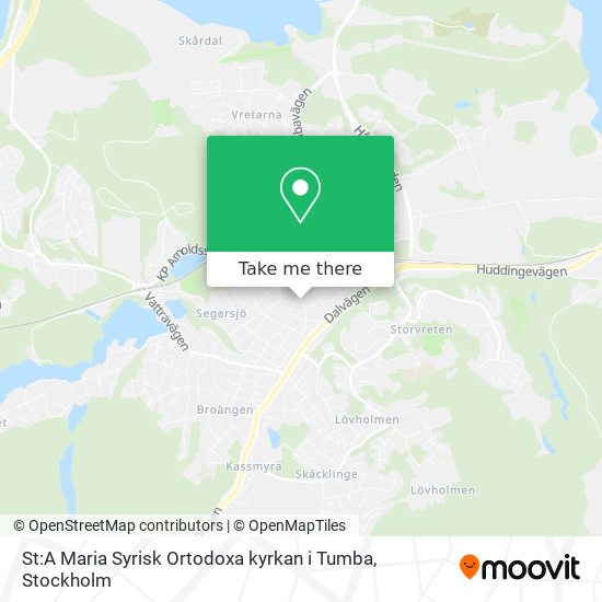 St:A Maria Syrisk Ortodoxa kyrkan i Tumba map