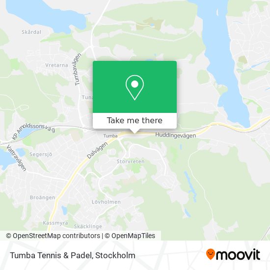 Tumba Tennis & Padel map