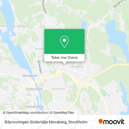 Bilprovningen Södertälje-Moraberg map