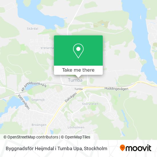 Byggnadsför Heijmdal i Tumba Upa map