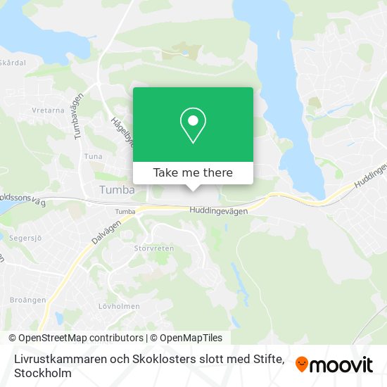 Livrustkammaren och Skoklosters slott med Stifte map