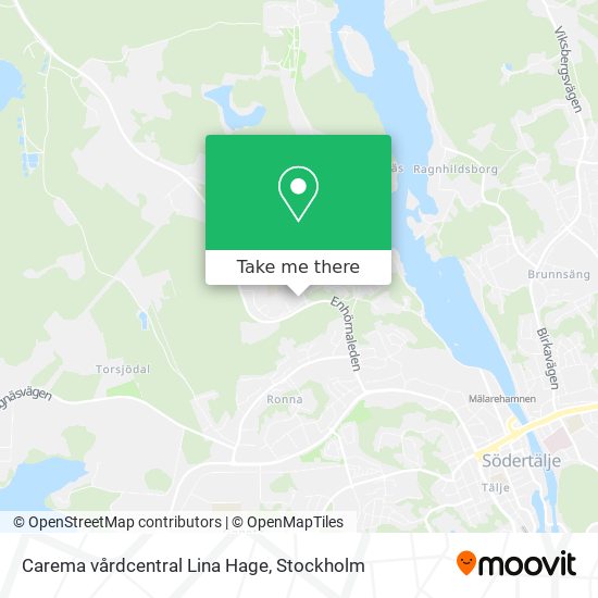 Carema vårdcentral Lina Hage map