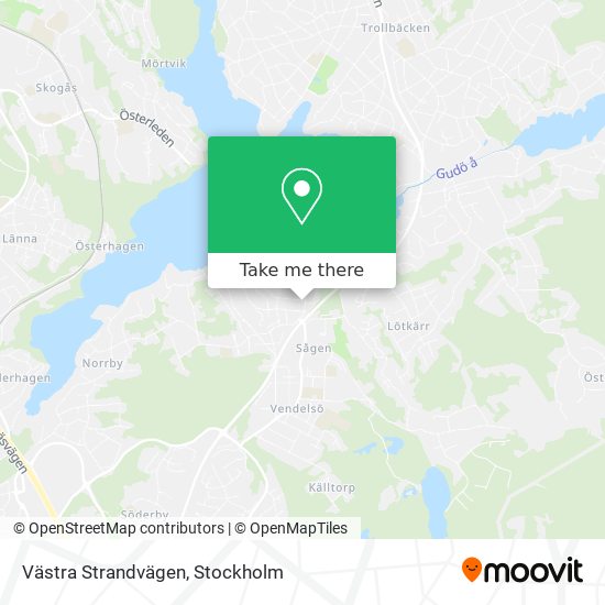 Västra Strandvägen map