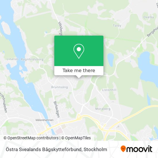 Östra Svealands Bågskytteförbund map