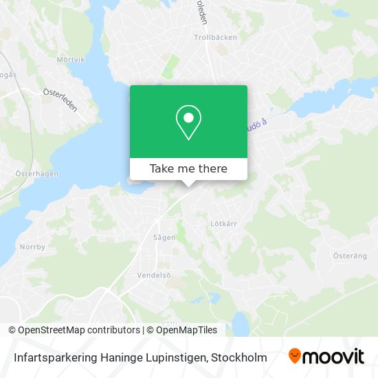 Infartsparkering Haninge Lupinstigen map