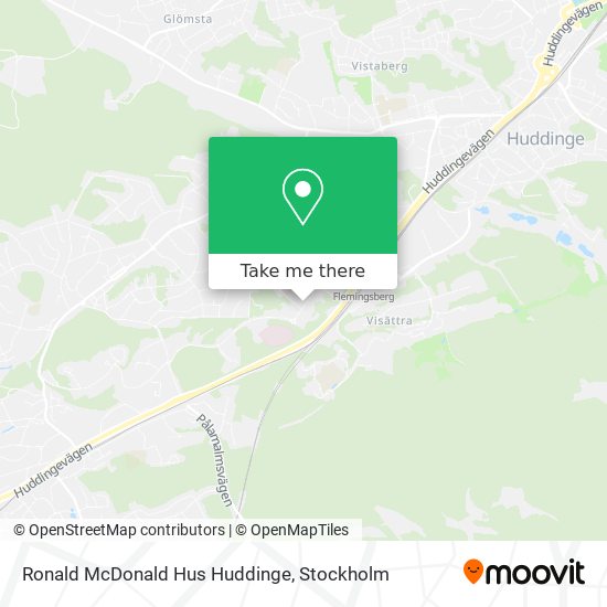 Ronald McDonald Hus Huddinge map