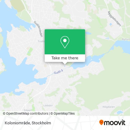 Koloniområde map