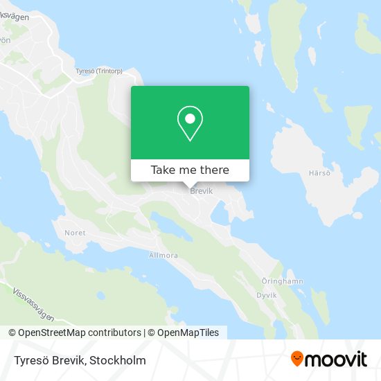 Tyresö Brevik map