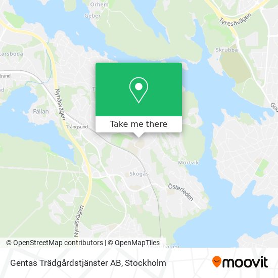 Gentas Trädgårdstjänster AB map