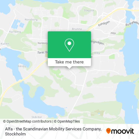 Alfa - the Scandinavian Mobility Services Company map