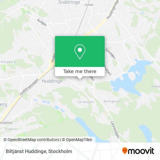 Biltjänst Huddinge map