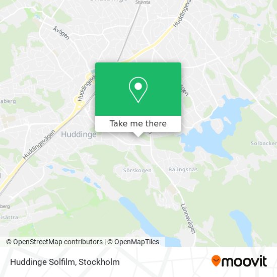 Huddinge Solfilm map