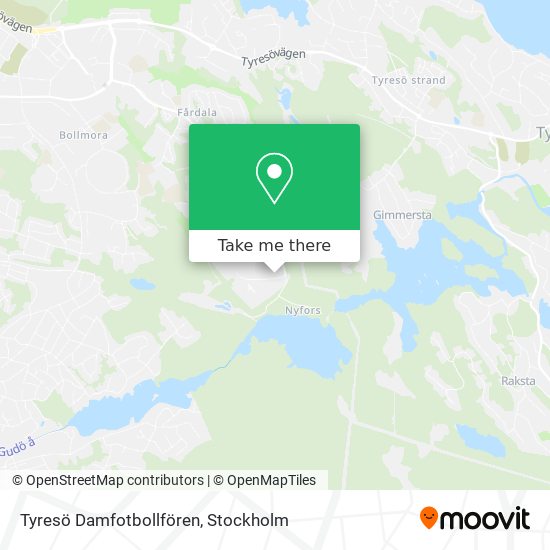 Tyresö Damfotbollfören map