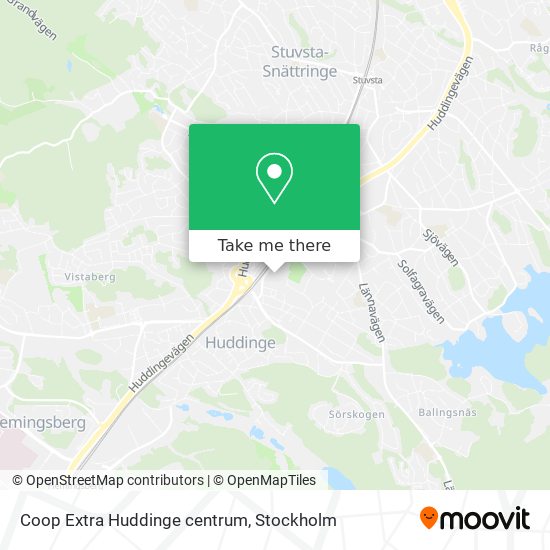 Coop Extra Huddinge centrum map