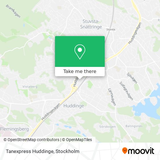 Tanexpress Huddinge map
