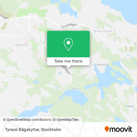 Tyresö Bågskyttar map