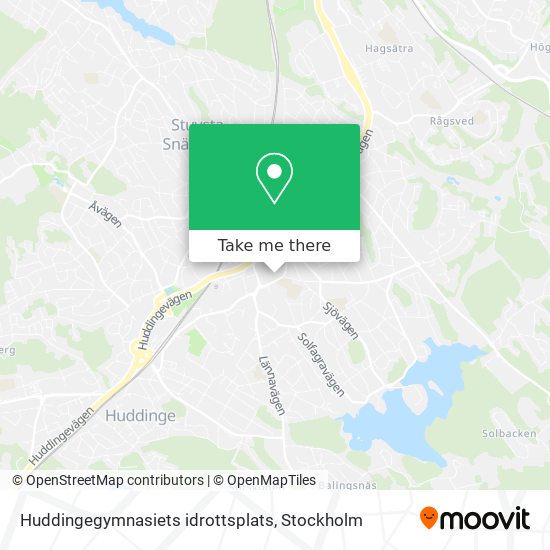 Huddingegymnasiets idrottsplats map