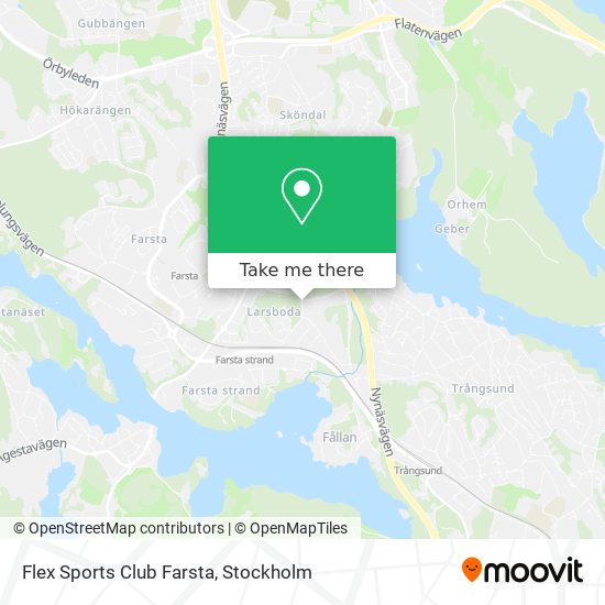 Flex Sports Club Farsta map