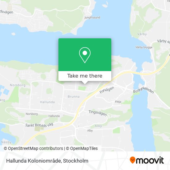 Hallunda Koloniområde map