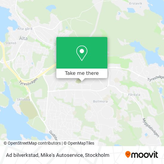 Ad bilverkstad, Mike's Autoservice map