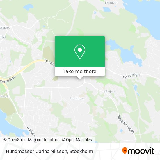 Hundmassör Carina Nilsson map
