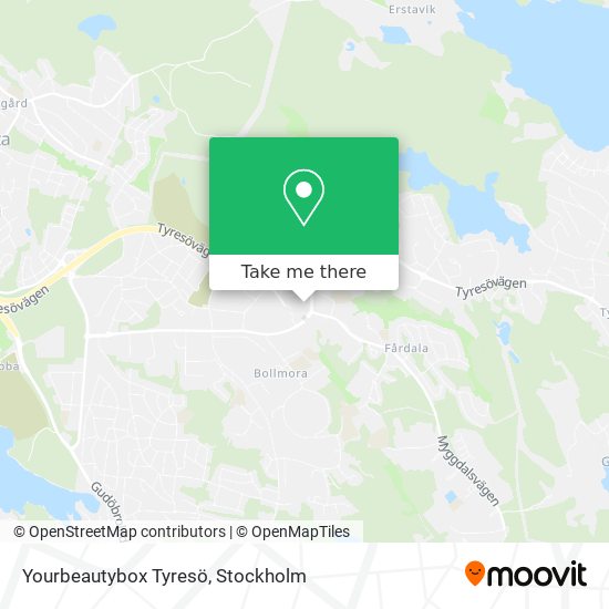 Yourbeautybox Tyresö map