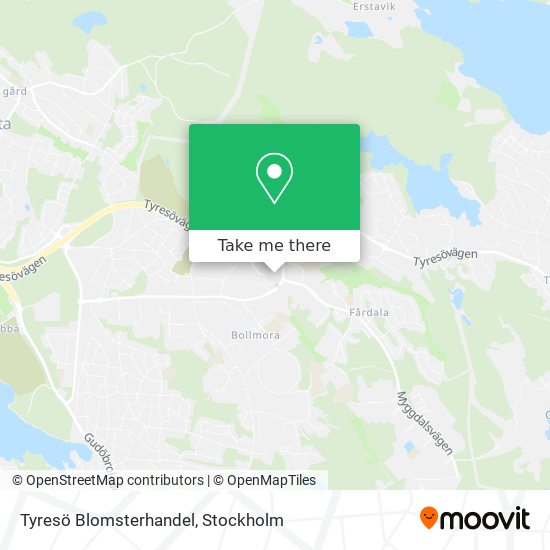 Tyresö Blomsterhandel map