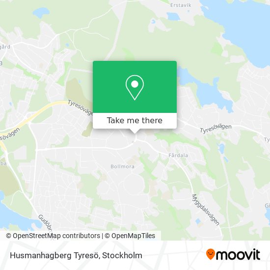 Husmanhagberg Tyresö map