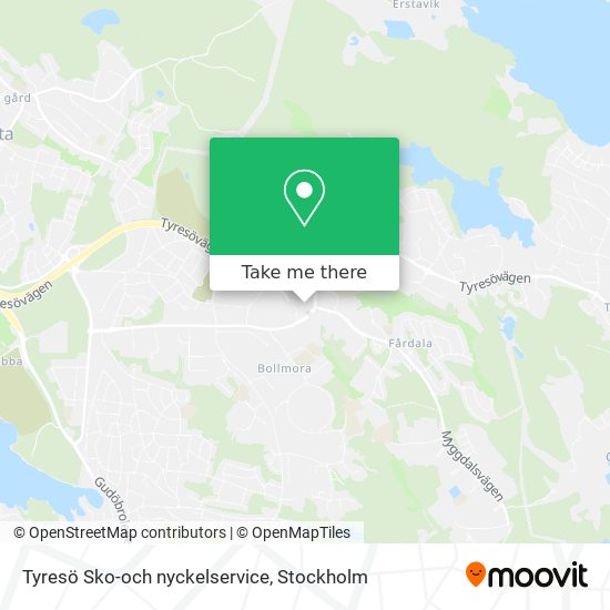 Tyresö Sko-och nyckelservice map