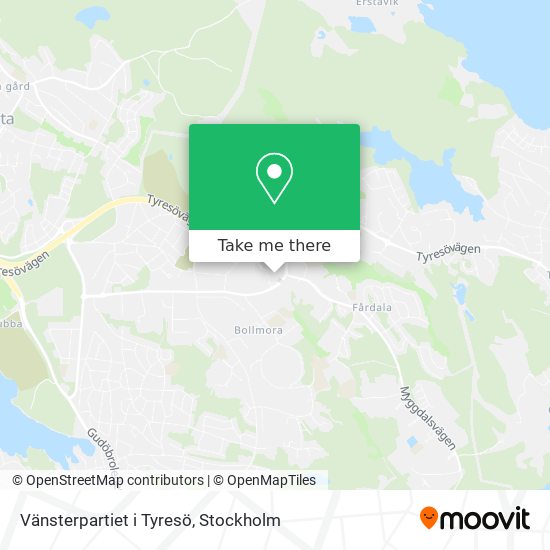 Vänsterpartiet i Tyresö map