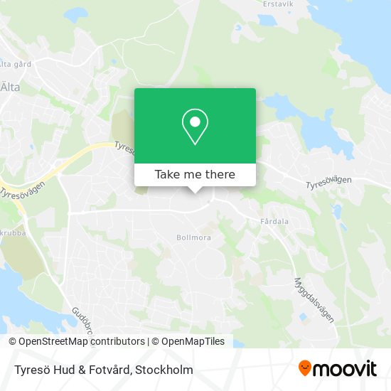 Tyresö Hud & Fotvård map