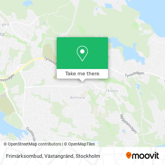 Frimärksombud, Västangränd map