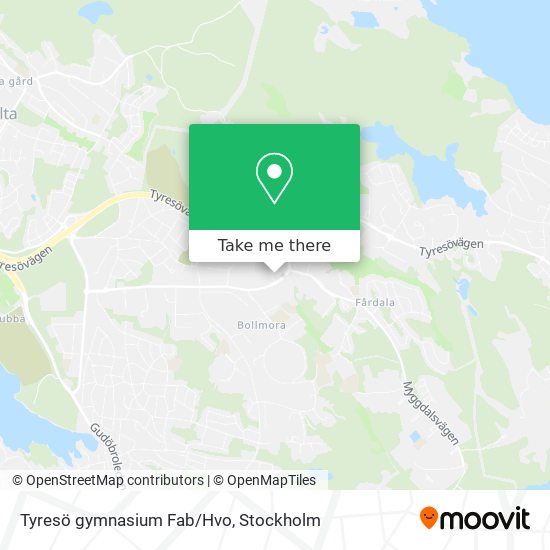 Tyresö gymnasium Fab/Hvo map