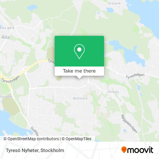 Tyresö Nyheter map