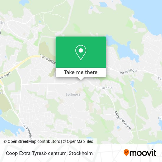 Coop Extra Tyresö centrum map