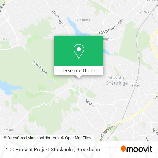 100 Procent Projekt Stockholm map