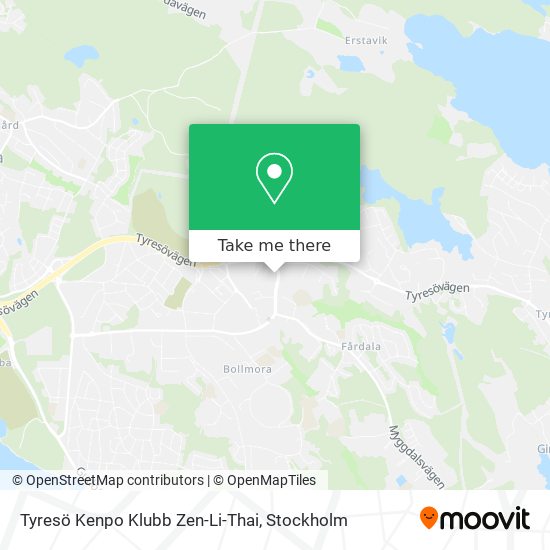 Tyresö Kenpo Klubb Zen-Li-Thai map