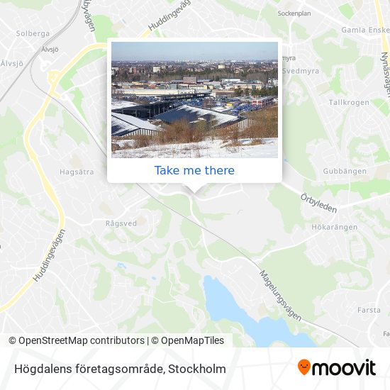 Högdalens företagsområde map