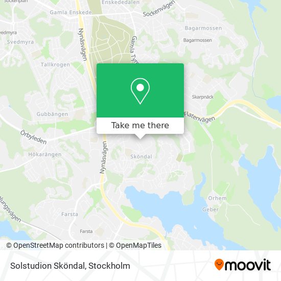 Solstudion Sköndal map