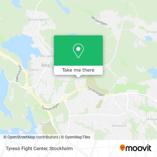Tyresö Fight Center map