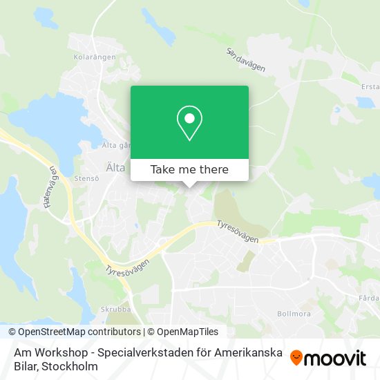 Am Workshop - Specialverkstaden för Amerikanska Bilar map