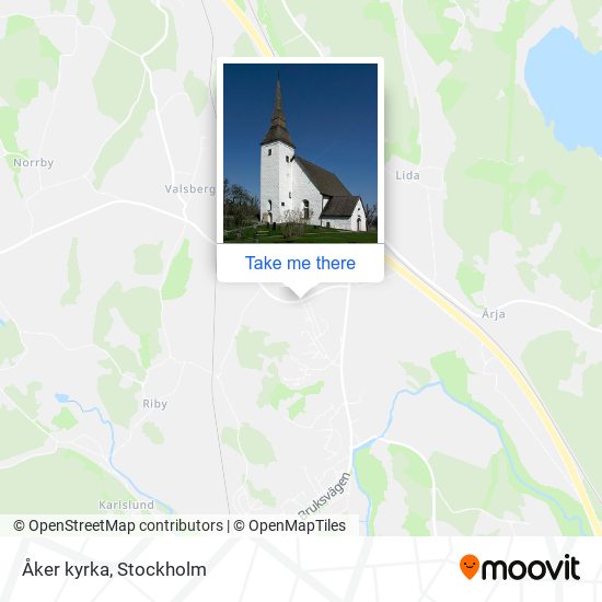 Åker kyrka map